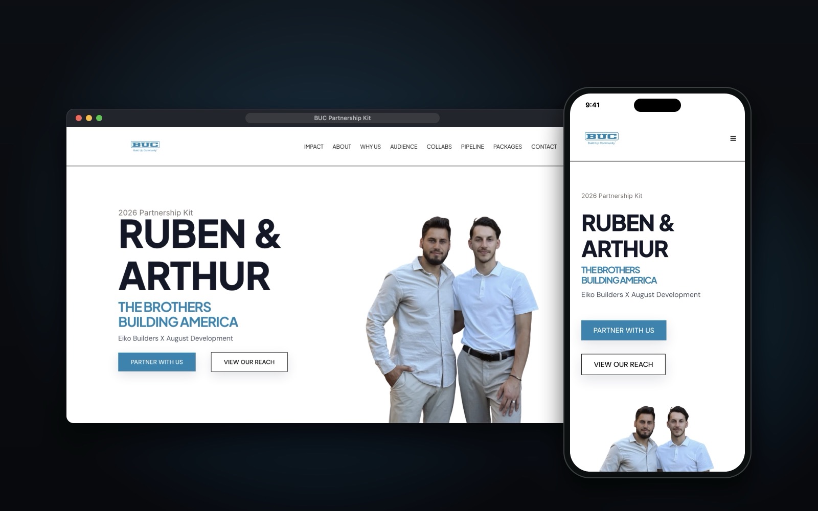 Strategic Partnership Funnel System shown on desktop and mobile